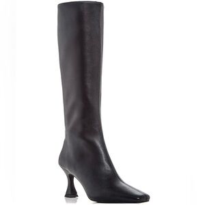 Jeffrey Campbell Black Heeled Boots Knee-High